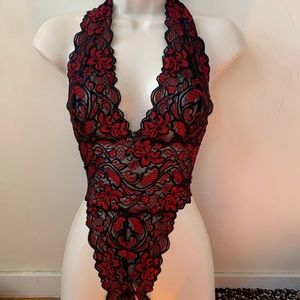 Vintage Fredericks of Hollywood Lace Bodysuit